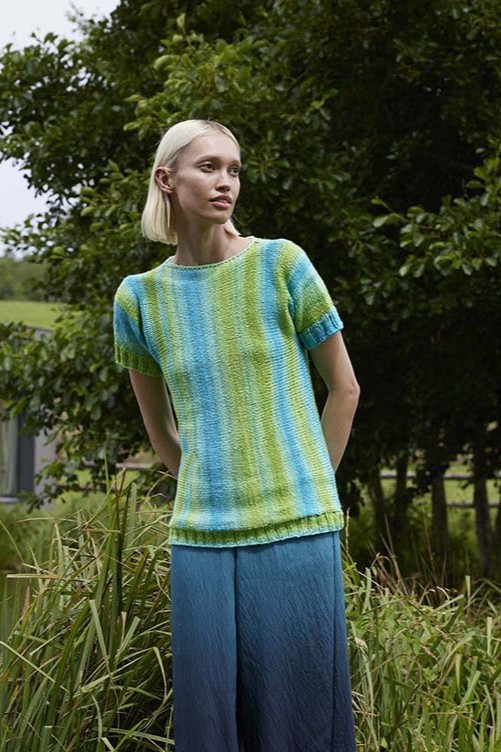 Anleitung Nr. 18337 Kurzarmpullover "Nature Walk" aus Glow (Lang Yarns)