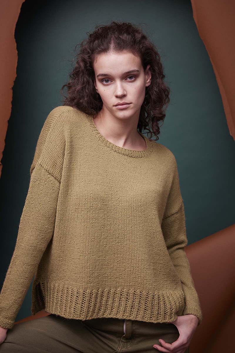 Anleitung Nr. 18837 Pullover "Amber" aus Baby Alpaca (Lang Yarns)