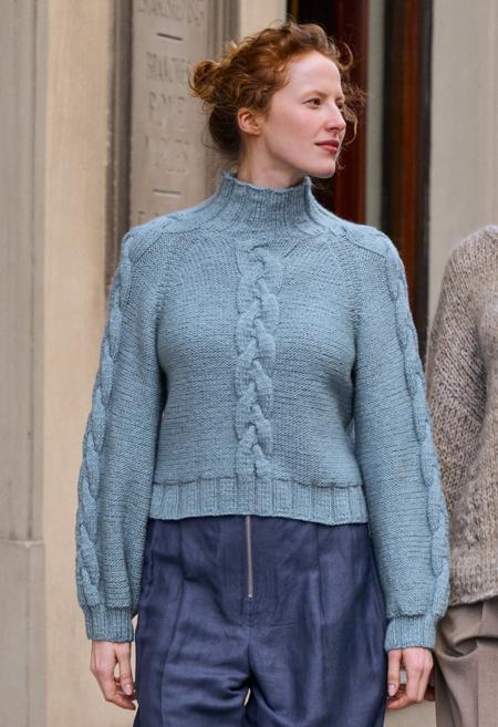 Anleitung Nr. 19050 Zopf-Raglan-Pullover aus Alta Moda Alpaca