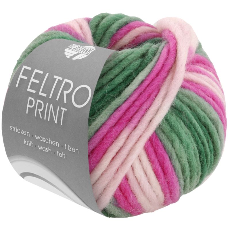 1308 Pastelltürkis/Türkis/Flieder/Fuchsia (Feltro Print)