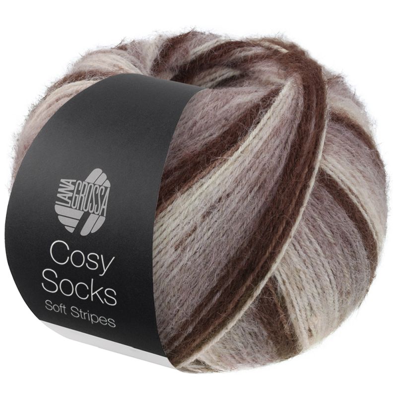 103 Mokka/Graubraun/Beige/Creme (Cosy Socks Soft Stripes)