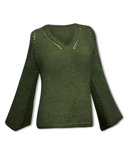 Anleitung Nr. 19880 V-Pullover aus Chapeau