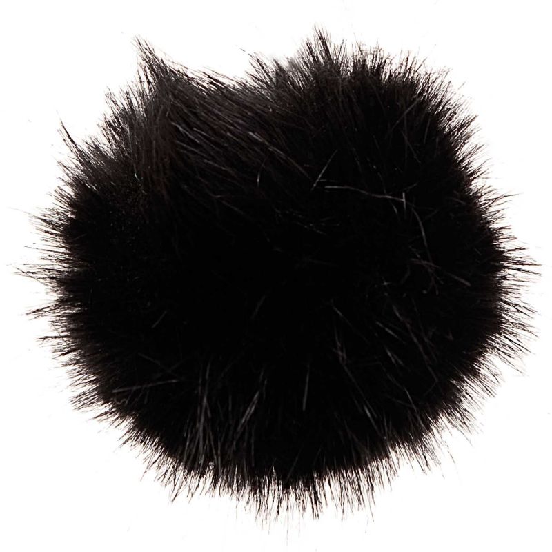 06 Schwarz (Kunstfellbommel 10cm)