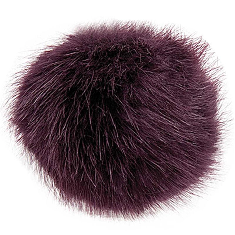 13 Aubergine (Kunstfellbommel 10cm)