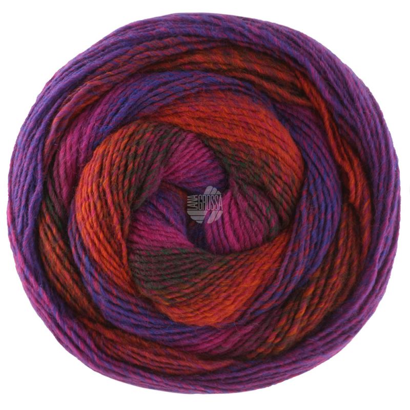 459 Rotviolett/Purpur/Schwarzgrün/Terrakotta/ Blauviolett (Gomitolo Versione)