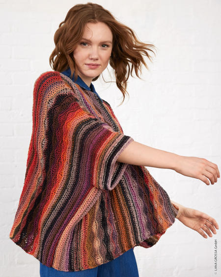 Anleitung Nr. 18796 Poncho aus Farfalla
