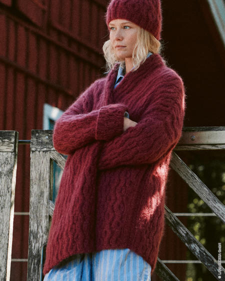 Anleitung Nr. 20062 Zopfjacke aus Mohair di Gio