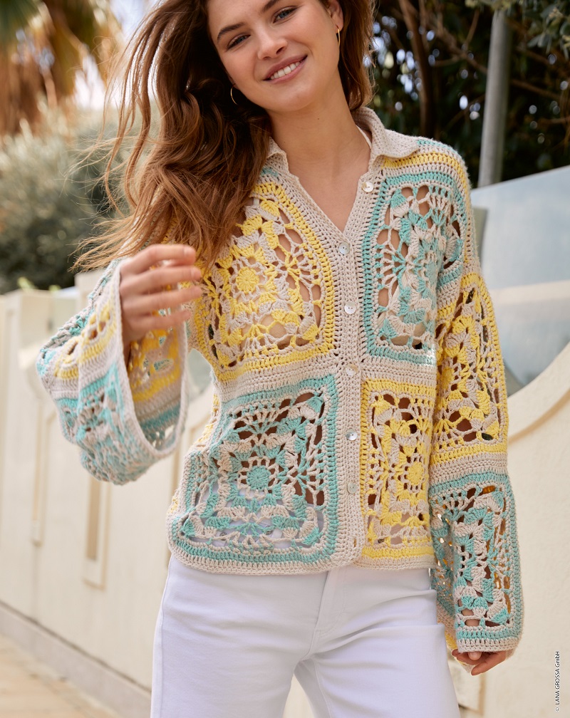 Anleitung Nr. 19555 Jacke aus Cotonella (Lana Grossa)