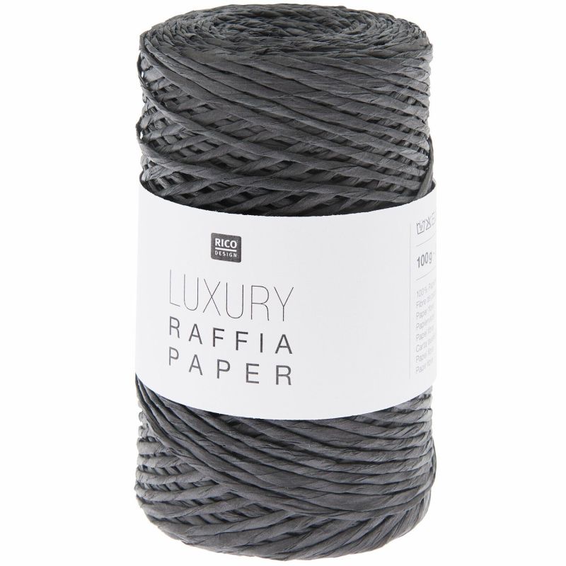 08 schwarz (Luxury Raffia Paper)