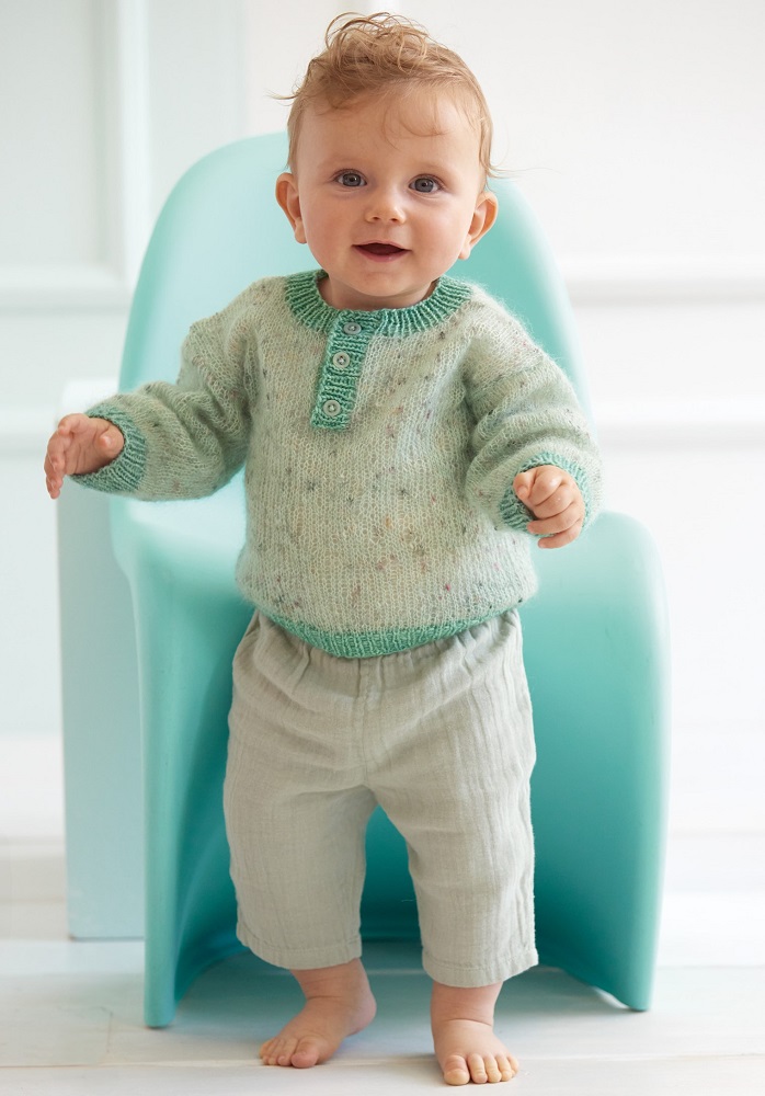 Anleitung Nr. 18208 Pullover aus Natural Superkid Tweed & Ecopuno