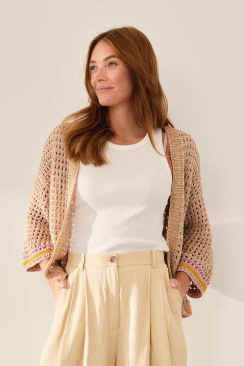 Anleitung Nr. 17385 Cardigan aus Cotton Wool & Elastico & Landlust Baumwolle