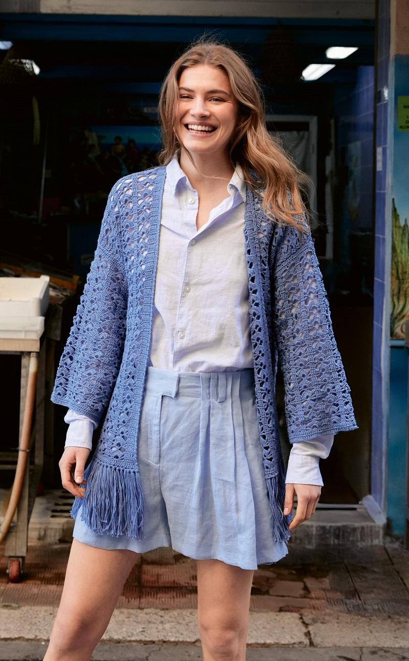 Anleitung Nr. 19554 Cardigan aus Summer Cashmere (Lana Grossa)