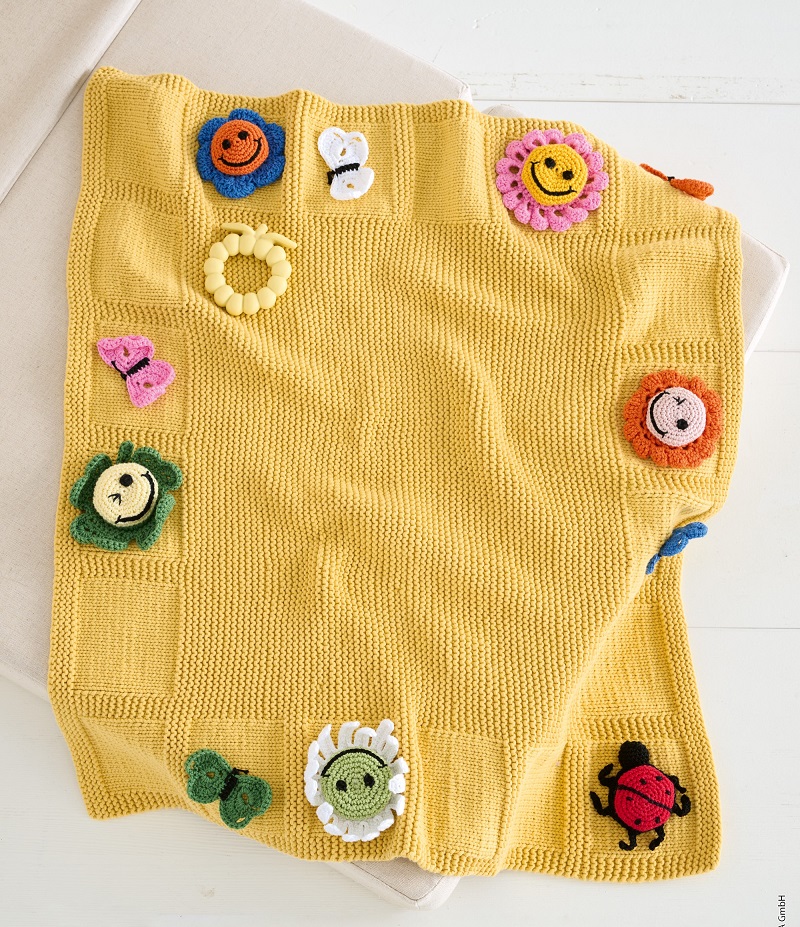Anleitung Nr. 19655 Decke aus Summer Softness und Cotone (Lana Grossa)