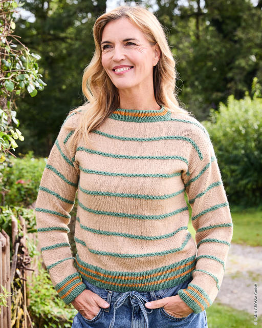 Anleitung Nr. 18465 Damenpullover aus Landlust Alpaka Merino 160