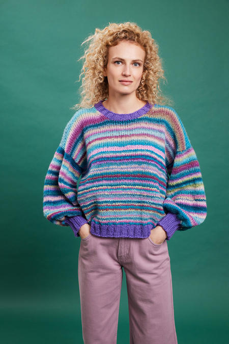 Anleitung Nr. 19814 Pullover Top Down "Tacita" aus Promise & Cloud (Lang Yarns)