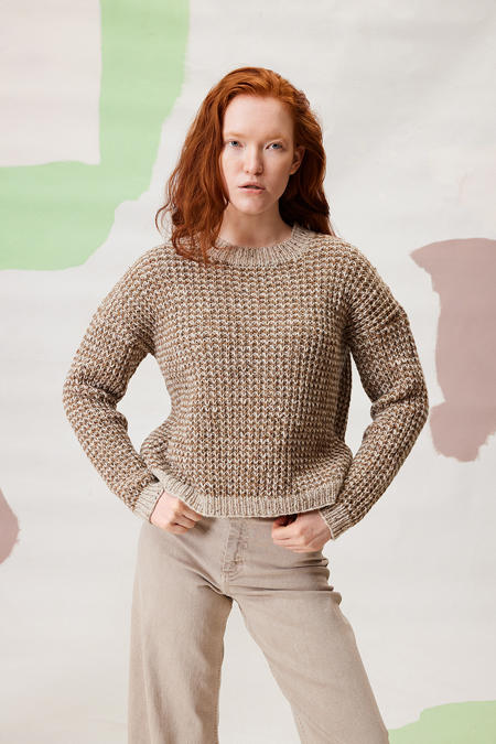 Anleitung Nr. 19798 Pullover "Oriana" aus Donegal Tweed + (Lang Yarns)