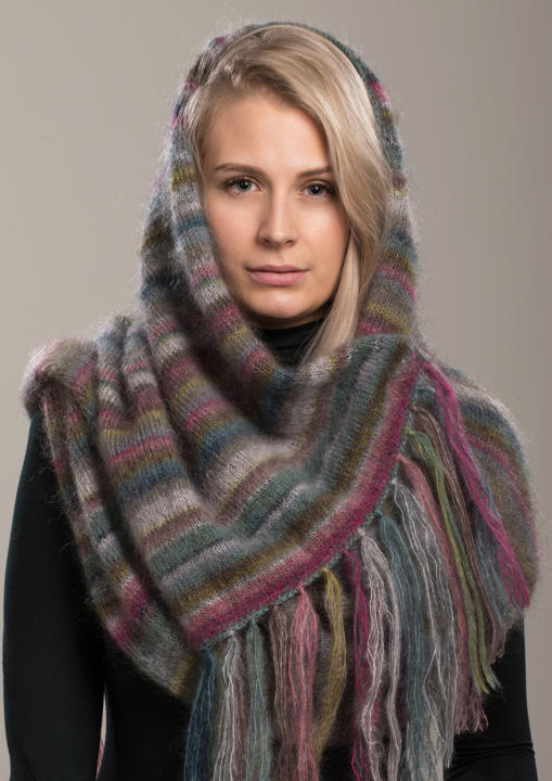 Anleitung Nr. R15889 Tuch "Earth Stripe Wrap" aus Kidsilk Haze