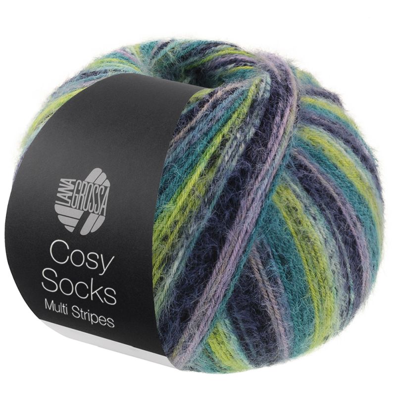 Cosy Socks Multi Stripes (Lana Grossa)