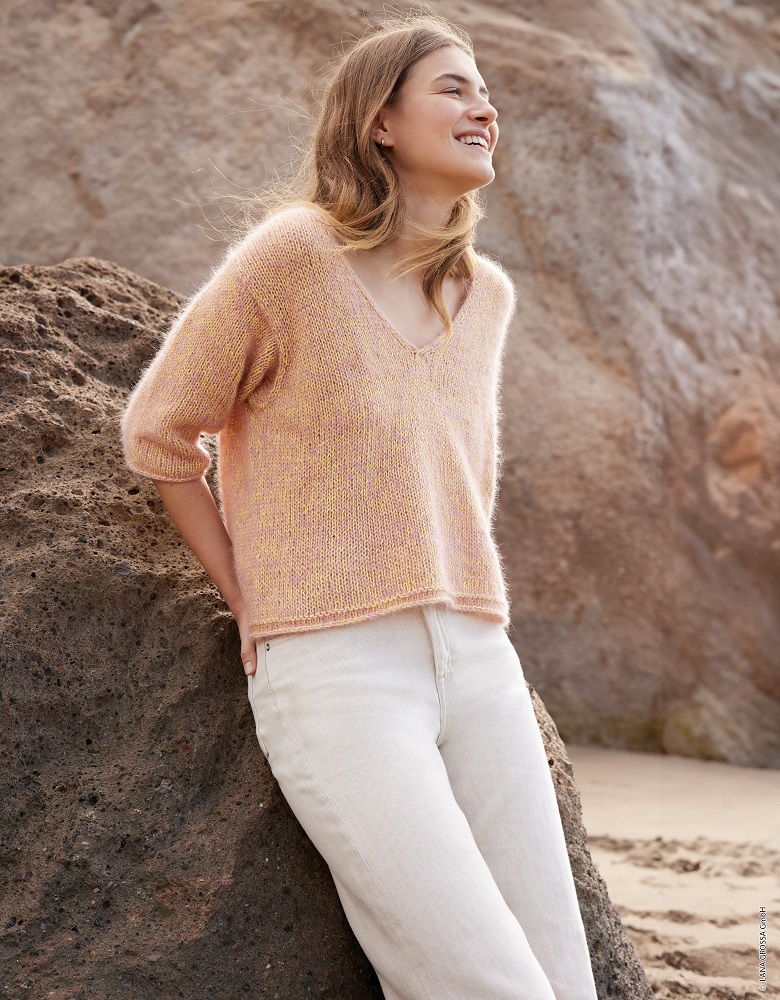 Anleitung Nr. 18314 V-Pullover aus Summer Cashmere & Silkhair